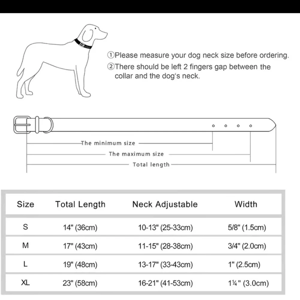 Soft Padded PU Leather Dog Collar